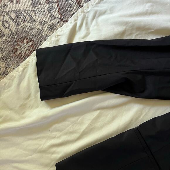 Ann Taylor Black Wool Collarless Blazer Plus Size 16 Career Office Work - Picture 5 of 13